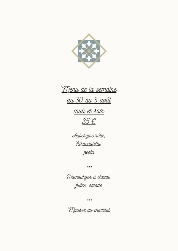 Image d'illustration de Notre Menu Suggestion à 35€